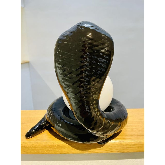 Italian Snake Cobra Lamp by Avobin, 1970s For Sale - Image 6 of 9