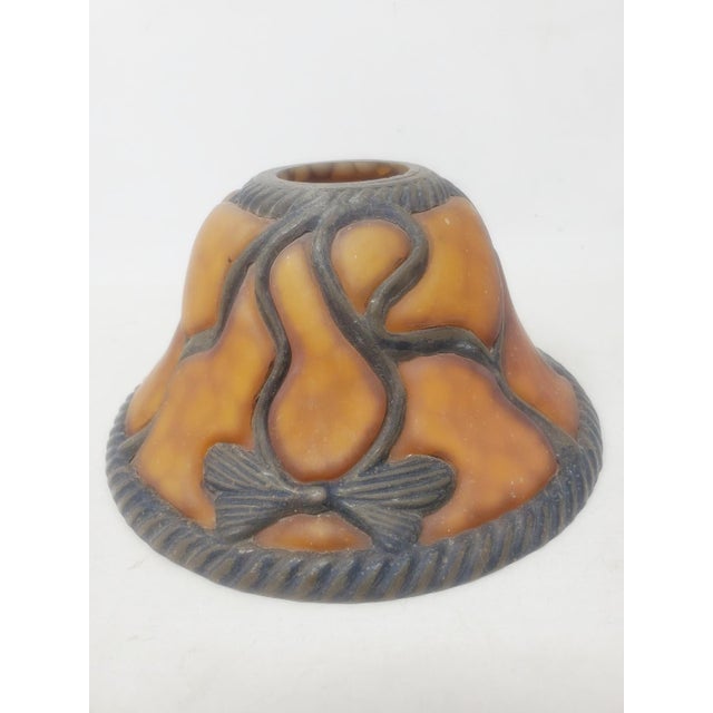 Vintage Meyda Bent Glass Lampshade - Bows - Ribbon - 4" Tall - 8" Diameter For Sale - Image 11 of 12