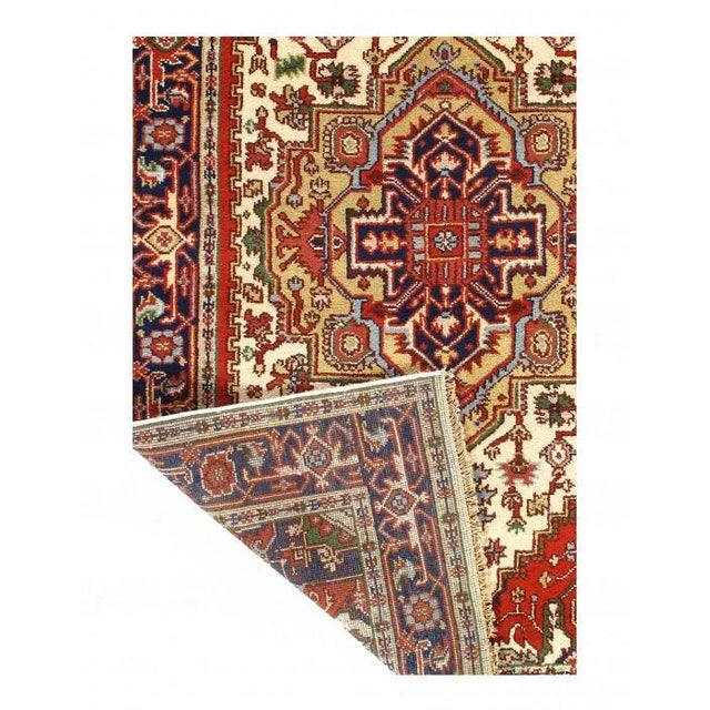 2010s Pasargad Ivory Fine Hand-Knotted Serapi Design Rug 5' X 8' For Sale - Image 5 of 9