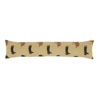 Equestrian Beige Draught Excluder - 90x20 Cm (36"x9") For Sale