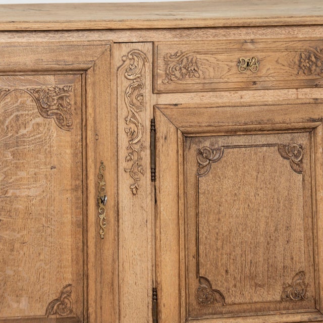 19th Century French Bleached Oak Sideboard Buffet For Sale - Image 9 of 14