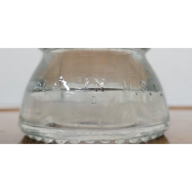 Vintage Hemingray 42 Clear Glass Insulator For Sale - Image 10 of 10