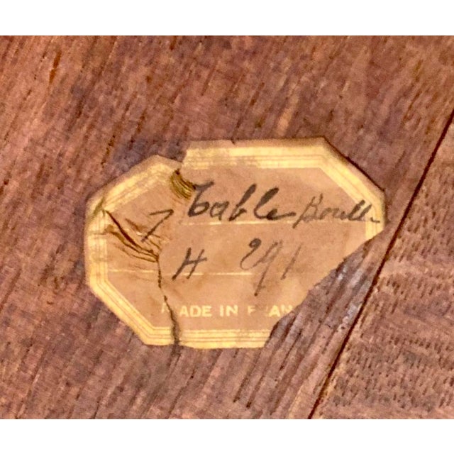 A Napoleon III Gilt Bronze-Mounted Pewter, Brass and Shell “Boulle” Marquetry Centre Table. For Sale - Image 11 of 12