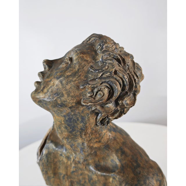 Blue and Green Ceramic Nude Male Torso Sculpture from Cio Zanetta, Italy, 1990s For Sale - Image 14 of 17