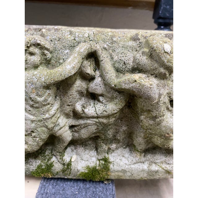 1940s Mid-Century Neoclassical Cherub Relief Trough — Charleston Estate Rescue For Sale - Image 14 of 16
