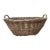Antique French Wicker Laundry Basket - Large Storage For Sale