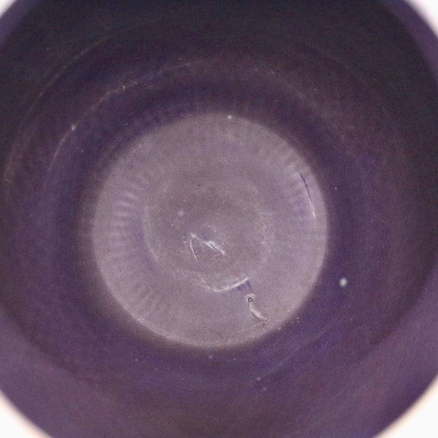 1993 Large Textured Studio Art Pottery Vase With Vibrant Abstract Botanical Glaze For Sale - Image 4 of 9