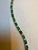 Modern 12 Ct Natural Brazilian Emerald & Diamond Tennis Bracelet 14 Karat Yellow Gold For Sale - Image 3 of 8