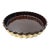 Vintage Mid-Century Modern Two‑Tone Ceramic Tart Dish Fluted Bakeware 9.5” For Sale