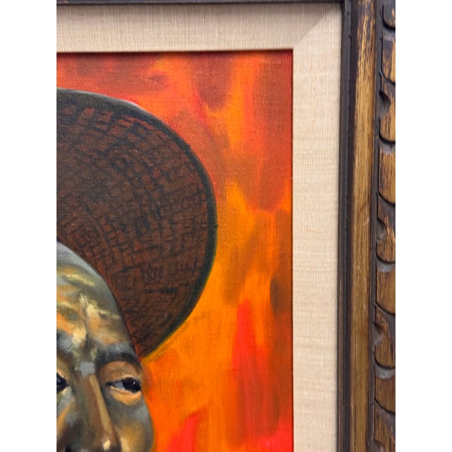 Late 20th Century J. Lamm Portrait Oil Painting, Framed For Sale - Image 5 of 12