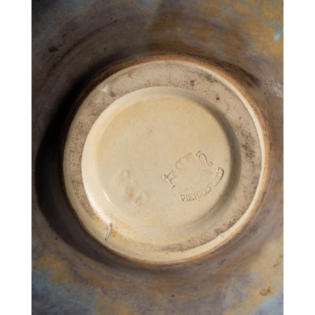 Vintage Art Deco Vase in Stoneware from Pierrefonds, France, 1910s For Sale - Image 10 of 11