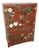 Vintage Chinese Red Hand Painted Armoire/Caninet For Sale
