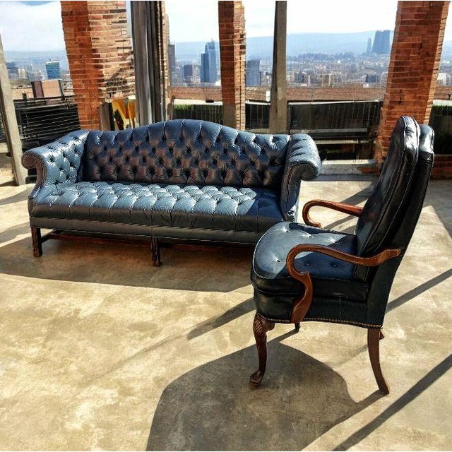 1990s 1990s Elevate Your Living Space With This Stunning and Sophisticated Chesterfield Sofa by Classic Leather For Sale - Image 5 of 8