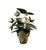 A charming, vintage tole floral arrangement. Features hand painted green leaves and stems with white blooms in a gilded...