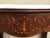 French 20th Century Marquetry Console Table With White Carrara Marble Top & Two Drawers For Sale - Image 3 of 13