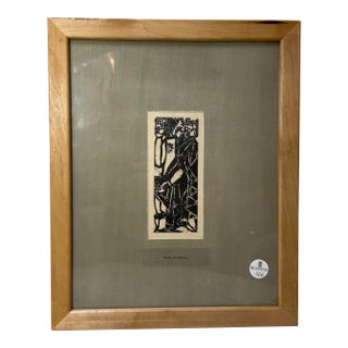 Intage 1953 Original Shiko Munakata Japanese Disciples Christ Woodblock Print For Sale