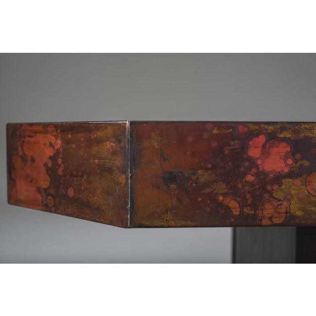 Metal Vintage Copper Coffee Table by Bernhard Rohne, 1970s For Sale - Image 7 of 12