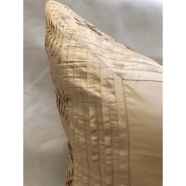 Modern Pleated Silk Euro Pillow Sham For Sale In New York - Image 6 of 8
