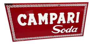 Campari Soda Sign in Enameled Metal, 1960s
