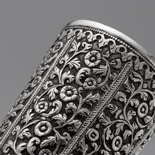 Antique 19th Century Indian Kutch Silver Beaker, 1890 For Sale - Image 10 of 15