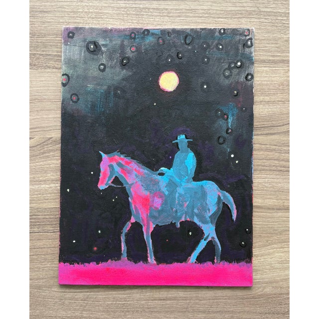 The Stars at Night Western Painting by Joseph Christy For Sale - Image 4 of 4