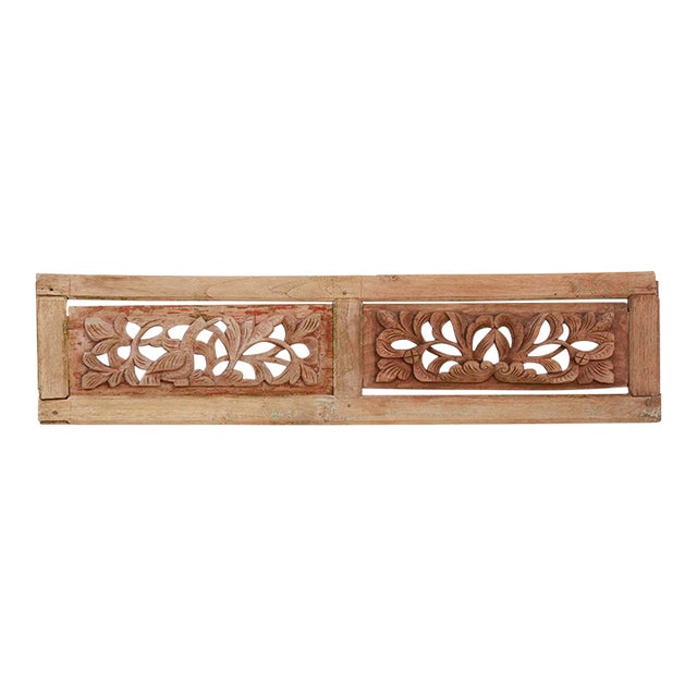 Intricate Two-Panel Wall Carving For Sale