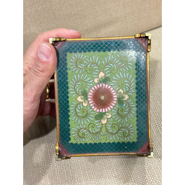 Japanese Cloisonne Enamel Dragon Trinket Box Attributed to Inaba, Meiji For Sale - Image 12 of 12
