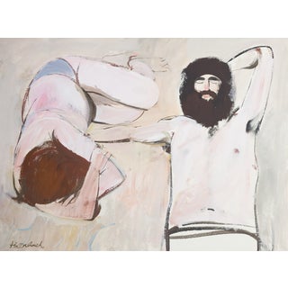 Two People Somewhere on the Beach - Serge Hollerbach, C. 1970s For Sale