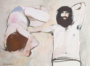 Two People Somewhere on the Beach - Serge Hollerbach, C. 1970s