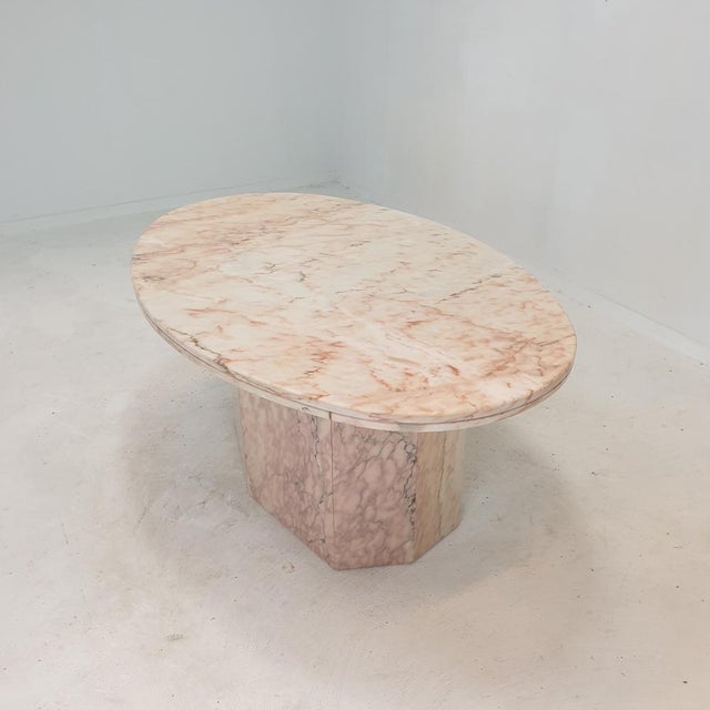 1970s Italian Oval Marble Coffee Table, 1970s For Sale - Image 5 of 18