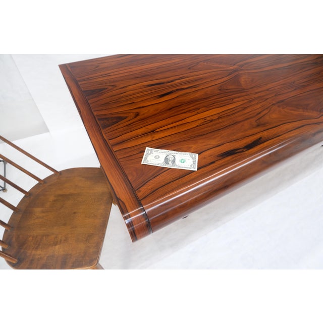 Mid 20th Century Super Slick Low Profile Rosewood Mid Century Modern Dining Table 2x20” Leaves For Sale - Image 5 of 18