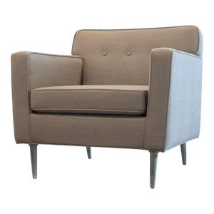 1950s Edward Wormley for Dunbar 4872a Lounge Chair With Solid Aluminum Legs