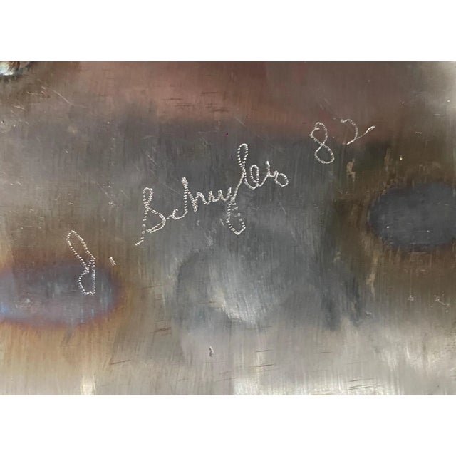 Metal 1982 Modern Abstract Figure Polished Steel Mod Chrome Sculpture by Jack Schuyler For Sale - Image 7 of 8