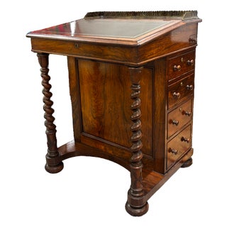 Mid 19th Century Stunning Victorian Rosewood Davenport Desk For Sale