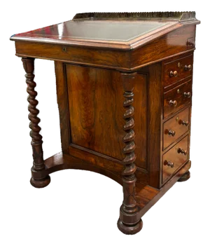 Mid 19th Century Stunning Victorian Rosewood Davenport Desk