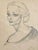 Classical Female Portrait Original Framed Pencil Drawing on Paper For Sale - Image 4 of 10