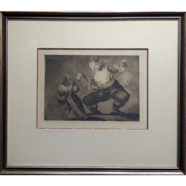 Figurative Francisco De Goya 'Bobalicón' Proverbio N.4 -Etching on Paper For Sale - Image 3 of 9