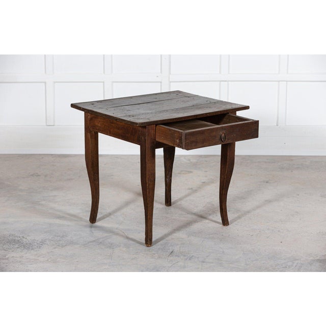 18th Century Spanish Provincial Oak Side Table For Sale - Image 9 of 16