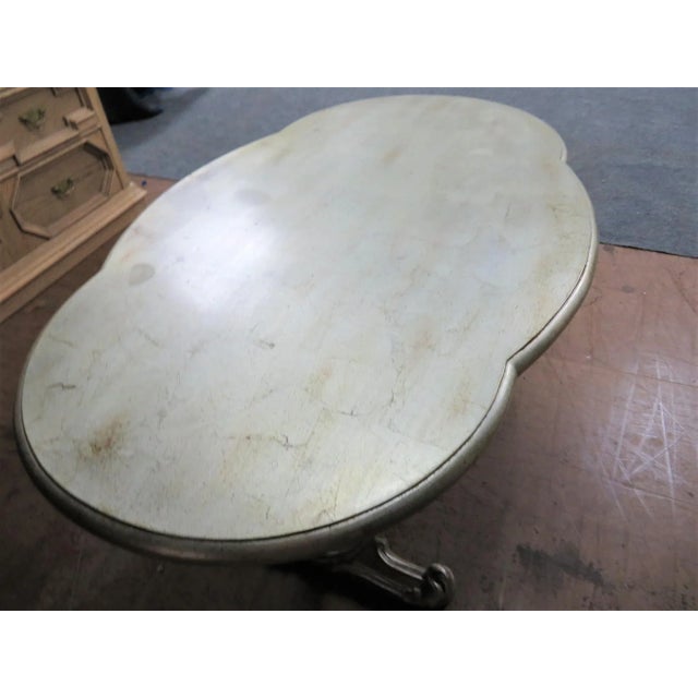 Italian Italian Style Carved & Gilded X Base Coffee Table For Sale - Image 3 of 6