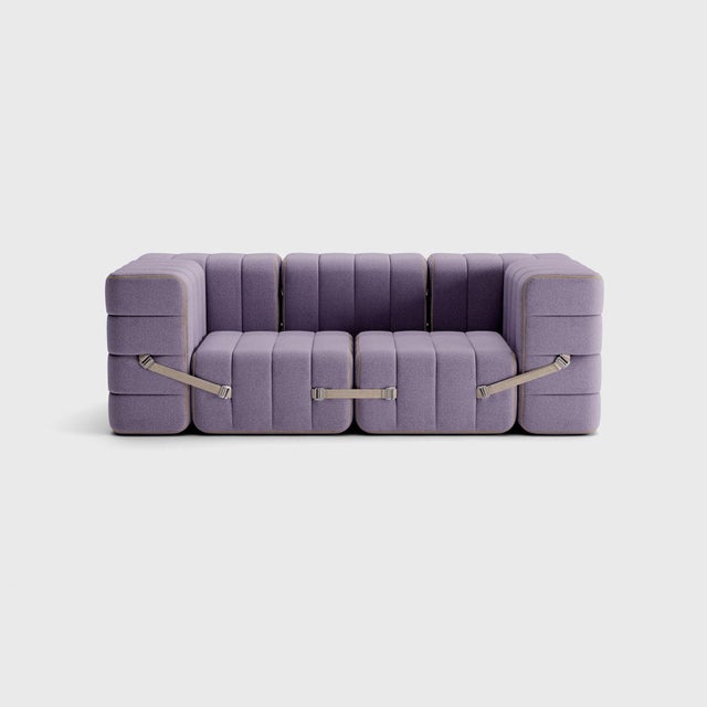 Not Yet Made - Made To Order Curt Modular Set - Flexible 2-Seater with Armrests - Dama - 0039 (Lilac) by Ambivalenz, Set of 7 For Sale - Image 5 of 5