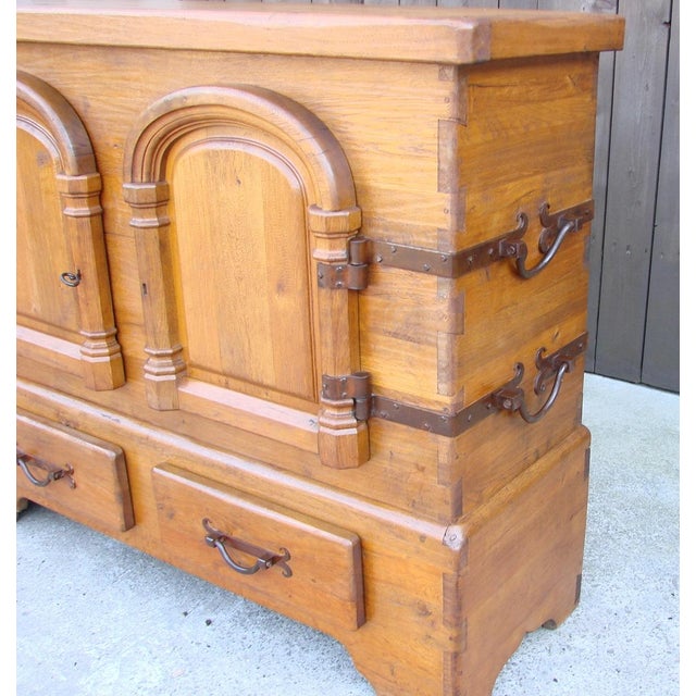 1950s Rustic Oak Chest of Drawers, 1950s For Sale - Image 5 of 13