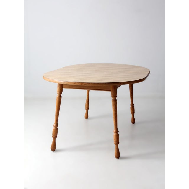 Vintage Farmhouse Dining Table With Leaf Extension For Sale - Image 16 of 18