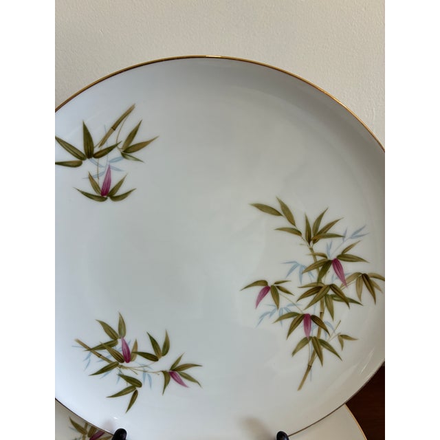 Mid-Century Modern Mid 20th Century Sango Bali Bamboo & Orchid Dinner Plates – Set of 6 For Sale - Image 3 of 11