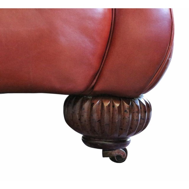 Large Vintage Derwent Leather Scroll-Arm Sofas, 2000, Set of 2 For Sale - Image 6 of 11