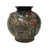 1990s Oriental Small Gourd Shape Metallic Brown Rooster Graphic Ceramic Art Vase For Sale - Image 5 of 8