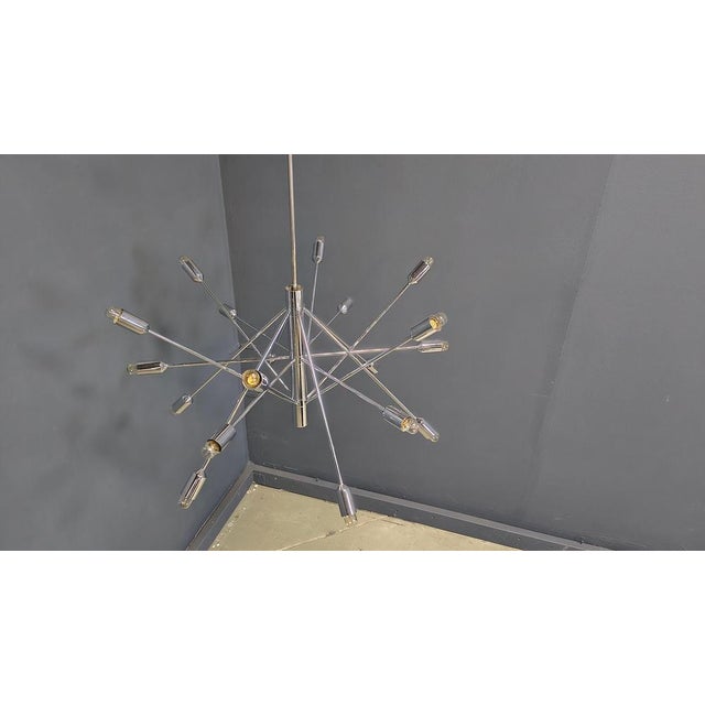 Vintage Sputnik Chrome Chandelier, 1970s For Sale - Image 9 of 18