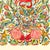 A colorful seascape still-life of all things summer, seashells, starfish and coral are flanked by intertwining seagrass,...