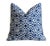 Modern Coastal Nautical Blue & White Modern Geometric Stars Feather/Down Pillow 22" Square For Sale - Image 3 of 5