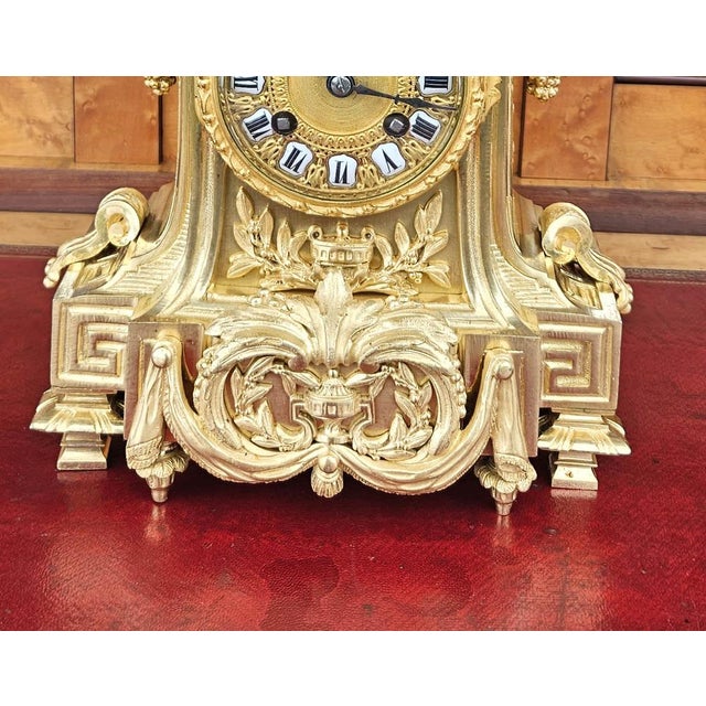 Louis XVI Pendulum in Gilded Bronze For Sale - Image 18 of 18