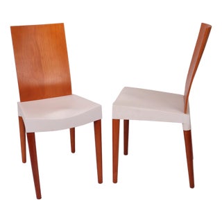 Philippe Starck for Kartell "Miss Trip" Side Dining Chairs in Light Gray - A Pair For Sale